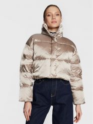 Calvin Klein Kurtka puchowa Shine K20K205007 Beżowy Regular Fit. Brązowe kurtki damskie Calvin Klein, l, bez wzorów, z puchu, bez kaptura. Za 1,199.00 zł.