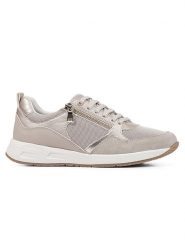 Geox Sneakersy "Dbulmya" w kolorze srebrno-szarobrązowym rozmiar: 37. Brązowe obuwie sportowe damskie Geox, bez zapięcia. Za 272.31 zł.