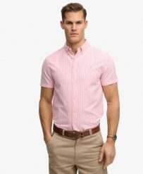 Superdry Koszula Preppy Oxford krótki rękaw z bawełny organicznej – Cali. Brązowe koszule damskie Superdry, xl, bez wzorów, z bawełny, klasyczne, bez kołnierzyka, bez ramiączek. Za 280.40 zł.