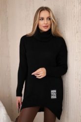 Sweter z golfem czarny. Czarne golfy damskie KESI, l, z elastanu, bez kołnierzyka, plus size. Za 175.65 zł.