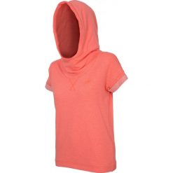 Bluza damska BLD001 - neon koral melanż. Brązowe bluzy damskie 4F, na lato, melanż, z bawełny. W wyprzedaży za 89.99 zł.