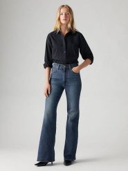 Levi's Dżinsy "Ribcage" - Flared fit - w kolorze granatowym rozmiar: W29/L30. Niebieskie jeansy damskie Levi's, z podwyższonym stanem. Za 306.95 zł.