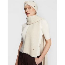 Szalik Calvin Klein. Brązowe szaliki damskie Calvin Klein, bez wzorów. Za 599.99 zł.