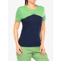 Koszulka wspinaczkowa damska La Sportiva Roof T-Shirt. Niebieskie koszulki sportowe damskie La Sportiva, bez wzorów, bez ramiączek. Za 198.99 zł.
