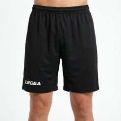 Szorty do biegania Portland czarne. Czarne spodenki sportowe damskie LEGEA, l, bez wzorów, z bawełny, do biegania. Za 64.00 zł.
