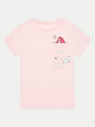 Guess T-Shirt K4GI19 K6YW4 Różowy Regular Fit. Czerwone koszulki i t-shirty dziewczęce Guess, z aplikacjami, z bawełny, bez kołnierzyka, bez ramiączek. Za 159.99 zł.
