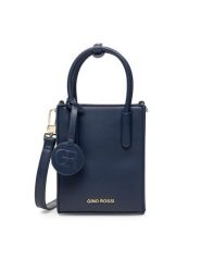 Gino Rossi Torebka OJ-82716 Granatowy. Niebieskie torebki klasyczne damskie Gino Rossi, z materiału, bez dodatków. Za 179.99 zł.