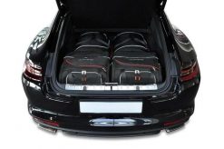 Torby Do Bagażnika Porsche Panamera 2016-2024 4Szt Kjust. Czarne torby podróżne KJUST, bez wzorów, z kauczuku. Za 1,240.00 zł.