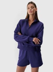 4F Bluza w kolorze granatowym rozmiar: L. Niebieskie bluzy damskie 4F, l, bez wzorów, z bawełny, bez kaptura. Za 82.83 zł.