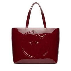 Torebka Eva Minge. Czerwone shopper bag Eva Minge, bez wzorów, bez dodatków. Za 239.99 zł.