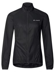 Kurtka rowerowa W Matera Air Jacket. Czarne kurtki damskie Vaude, bez wzorów, z materiału, bez kaptura. Za 365.35 zł.