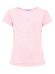 Zwillingsherz Koszulka w kolorze jasnoróżowym rozmiar: L/XL. Różowe bluzki damskie Zwillingsherz, l, bez wzorów, z bawełny, bez kołnierzyka, bez ramiączek. Za 112.45 zł.