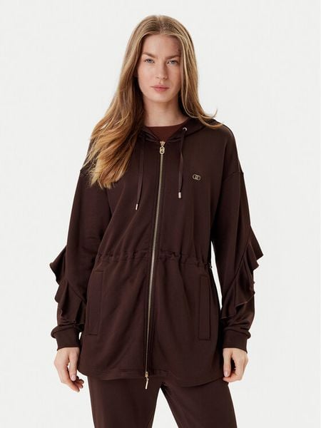 Liu Jo Sport Bluza TF5205 F0778 Brązowy Regular Fit. Brązowe bluzy damskie Liu Jo Sport, xs, bez wzorów, z syntetyku, bez kaptura. Za 899.99 zł.