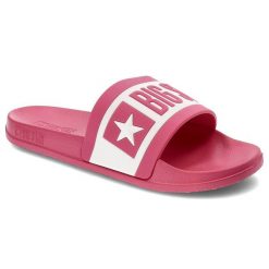 Różowe Klapki Big Star Wodoodporne Buty Damskie. Czerwone klapki damskie Big Star, bez wzorów, bez obcasa, bez zapięcia. Za 59.00 zł.