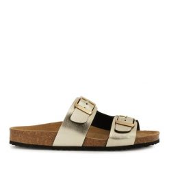 Klapki Geox. Żółte klapki damskie Geox, bez wzorów, bez obcasa, bez zapięcia. Za 319.99 zł.