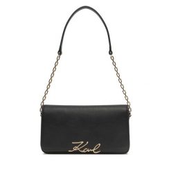 Torebka KARL LAGERFELD. Czarne torebki wieczorowe damskie KARL LAGERFELD, bez wzorów, bez dodatków. Za 849.99 zł.
