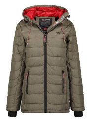 Geographical Norway Płaszcz pikowany "Astana" w kolorze khaki rozmiar: S. Brązowe płaszcze damskie Geographical Norway, s, z aplikacjami, bez kaptura. Za 171.28 zł.