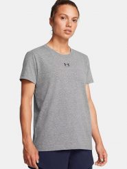 Under Armour Koszulka sportowa w kolorze szarym rozmiar: L. Szare koszulki sportowe damskie Under Armour, l, bez wzorów, z materiału, bez ramiączek, outdoorowe. Za 89.95 zł.