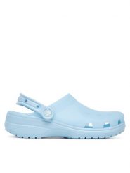 Crocs Klapki Classic Frosted Clog 210928 Błękitny. Niebieskie klapki damskie Crocs, bez wzorów, z tworzywa sztucznego, bez obcasa, bez zapięcia. Za 139.99 zł.