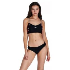 Bikini Speedo Thinstrap Volley – Czarno-Czerwono-Białe – Rozmiar 40. Czarne bikini Speedo, bez wzorów. Za 687.51 zł.