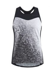 Craft Top sportowy "ADV Endur" w kolorze czarno-białym rozmiar: L. Białe koszulki sportowe damskie Craft, l, bez wzorów, z materiału, bez ramiączek, outdoorowe. Za 135.81 zł.