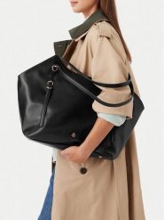 Beverly Hills Polo Club Torebka CEO-BHPC-C-023-10 Czarny. Czarne shopper bag Beverly Hills Polo Club, ze skóry, bez dodatków. Za 229.99 zł.