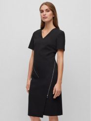 Boss Sukienka codzienna 50496099 Czarny Slim Fit. Czarne sukienki damskie Boss, bez wzorów, z wiskozy, bez ramiączek. Za 939.99 zł.