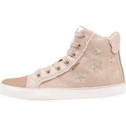 Geox KILWI GIRL Tenisówki i Trampki wysokie beige. Brązowe buty sportowe dziewczęce Geox, z materiału. Za 289.00 zł.