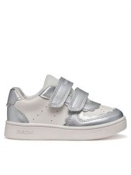 Geox Sneakersy B Eclyper Girl B555MA 054AJ C0007 Srebrny. Szare buty sportowe dziewczęce Geox, bez wzorów, ze skóry, bez zapięcia. Za 179.99 zł.
