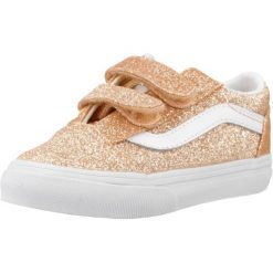 Buty VANS OLD SKOOL V GLITTER Pomarańczowy. Brązowe obuwie trekkingowe damskie Vans, z syntetyku, bez zapięcia. Za 261.99 zł.