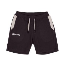 Szorty damskie Spalding Flow. Czarne spodenki sportowe damskie SPALDING, l, bez wzorów, z bawełny, na fitness i siłownię. Za 236.50 zł.
