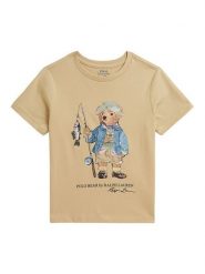 Polo Ralph Lauren T-Shirt 322B20172001 Beżowy Regular Fit. Brązowe t-shirty i koszulki chłopięce Polo Ralph Lauren, bez wzorów, z bawełny, bez kołnierzyka, bez ramiączek. Za 289.99 zł.