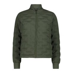 Kurtka puchowa bez szwów damska CMP. Zielone kurtki damskie CMP, bez wzorów, z puchu, bez kaptura. Za 649.00 zł.