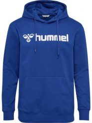 Bluza z kapturem Hummel Go 2.0 Logo. Niebieskie bluzy damskie Hummel, s, bez wzorów, z bawełny, z kapturem. Za 162.65 zł.