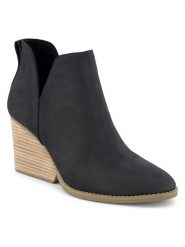 TOMS Skórzane botki w kolorze granatowym na obcasie rozmiar: 39. Niebieskie botki damskie TOMS, eleganckie, bez obcasa, na obcasie, bez zapięcia. Za 278.66 zł.