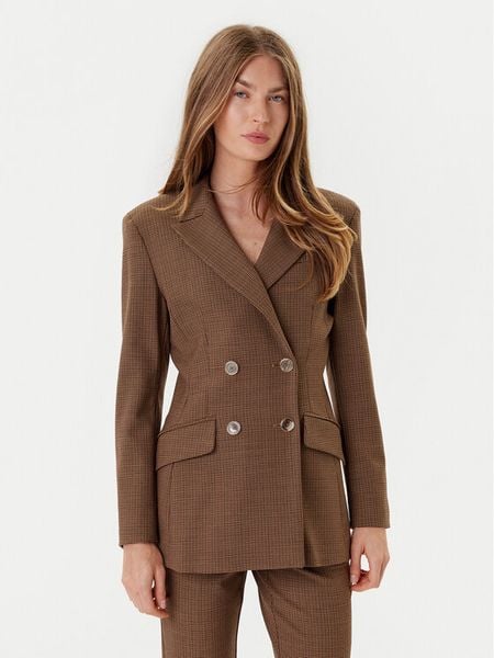 Marella Marynarka Agile 2523046201 Brązowy Regular Fit. Brązowe marynarki i żakiety damskie Marella, bez wzorów, z syntetyku. Za 1,939.00 zł.