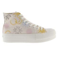 Damskie buty sportowe z wysokim stanem z nadrukiem słońca Victoria Doble. Brązowe obuwie sportowe casual damskie Victoria, z gumy, bez zapięcia. Za 251.05 zł.