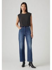 Levi's Dżinsy - Regular fit - w kolorze granatowym rozmiar: W28/L31. Niebieskie jeansy damskie Levi's, z podwyższonym stanem. Za 204.96 zł.