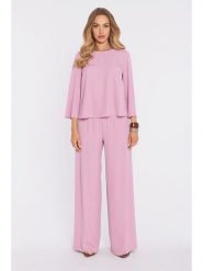 Made of emotion Spodnie w kolorze jasnoróżowym rozmiar: S. Różowe spodnie materiałowe damskie Made Of Emotion, bez wzorów, z materiału. Za 179.99 zł.