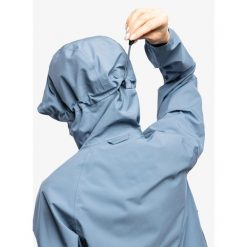 Kurtka przeciwdeszczowa damska Fjallraven Vardag Hydratic Anorak. Niebieskie kurtki damskie Fjällräven, bez wzorów, bez kaptura. Za 954.99 zł.