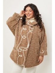 Curvy Lady Płaszcz przejściowy w kolorze jasnobrązowym rozmiar: 40/42. Brązowe płaszcze damskie Curvy Lady, bez wzorów, bez kaptura. Za 130.99 zł.