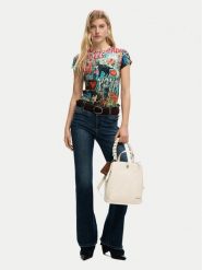 Desigual Plecak 26SAKP41 Beżowy. Brązowe plecaki Desigual, bez wzorów, ze skóry. Za 341.99 zł.