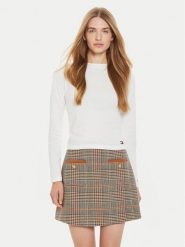 Tommy Hilfiger Bluzka UW0UW05636 Écru Regular Fit. Bluzki damskie Tommy Hilfiger, s, bez wzorów, z bawełny, bez kołnierzyka, bez ramiączek. Za 159.99 zł.