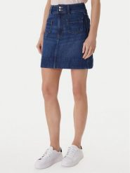 BOSS Spódnica jeansowa 50559404 Niebieski Regular Fit. Niebieskie spódnice damskie Boss, bez wzorów, z bawełny. Za 609.99 zł.