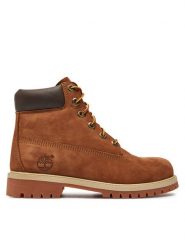Timberland Trapery 6 In Prem 14949 Brązowy. Brązowe trapery damskie Timberland, z nubiku, bez zapięcia. Za 719.99 zł.
