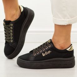 Czarne trampki damskie Lee Cooper 4476. Czarne trampki damskie Lee Cooper, bez wzorów, z gumy, bez zapięcia. Za 139.00 zł.