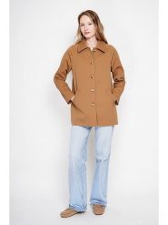 ASSUILI Kurtka przejściowa w kolorze jasnobrązowym rozmiar: 42. Brązowe kurtki damskie Assuili, bez wzorów, bez kaptura. Za 382.99 zł.