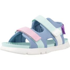 Sandały CAMPER K800532 009 Niebieski. Niebieskie sandały damskie Camper, bez wzorów, z tkaniny, bez obcasa, bez zapięcia. Za 219.99 zł.