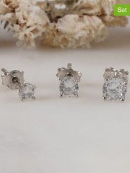 Heliophilia Srebrne kolczyki-wkrętki (3 szt.) rozmiar: onesize. Szare kolczyki damskie Heliophilia, srebrne. Za 56.99 zł.