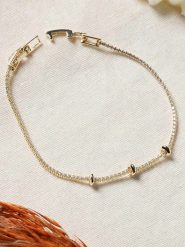 Lodie Silver Pozłacana bransoletka z cyrkoniami rozmiar: onesize. Szare bransoletki damskie Lodie Silver, metalowe. Za 69.99 zł.